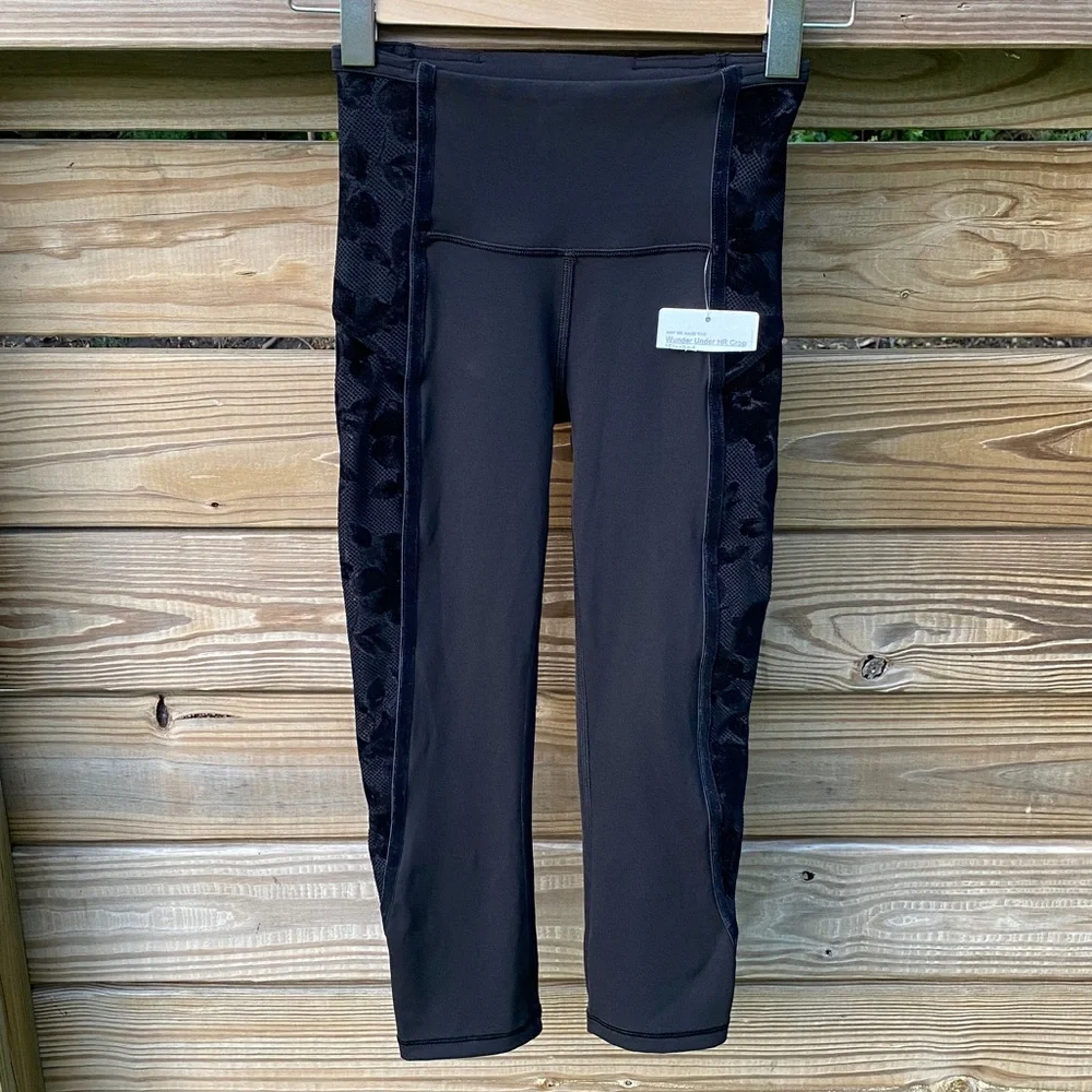 Lululemon Wunder Under Crop High-Rise Flocked - Picture 5 of 14
